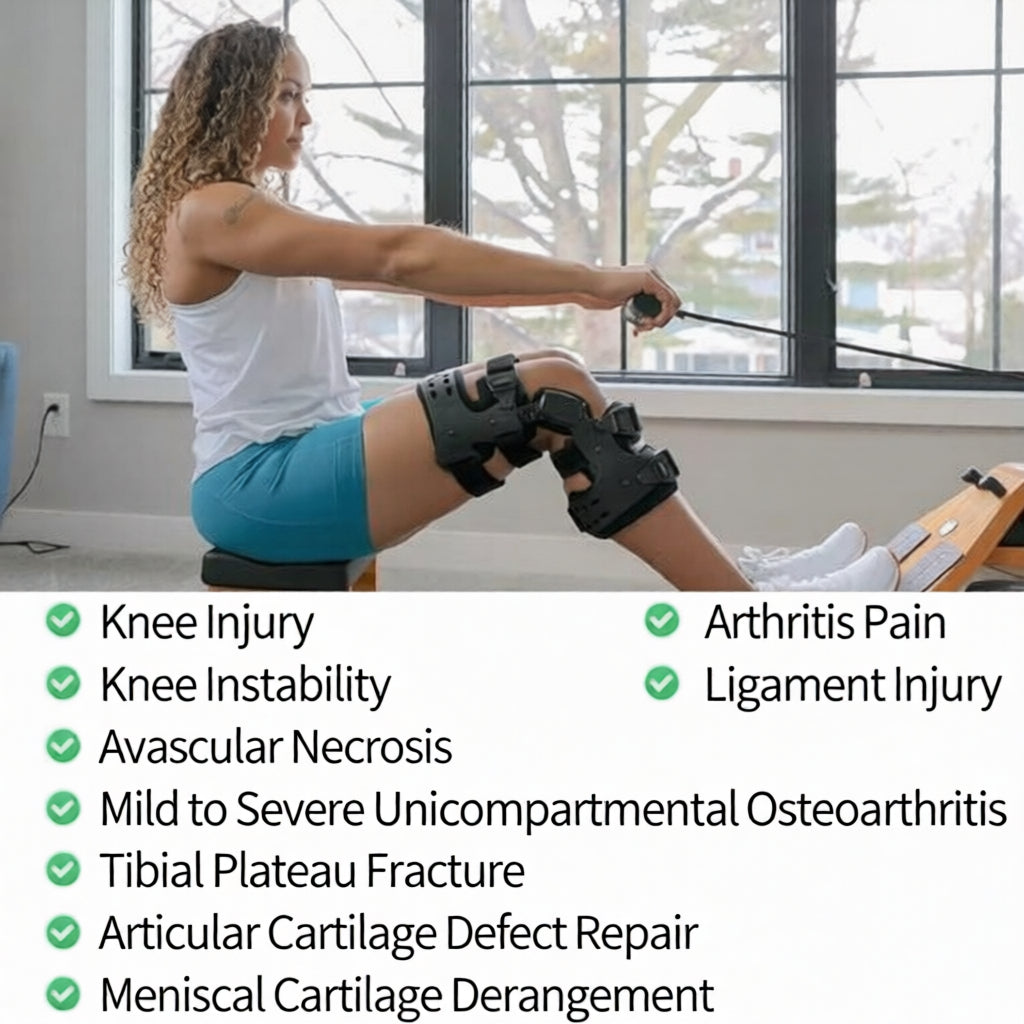 Avtoit | Osteoarthritis Unloader Knee Brace | Medial & Lateral Support for Bone-on-Bone Arthritis Relief, Adjustable Size for Enhanced Comfort