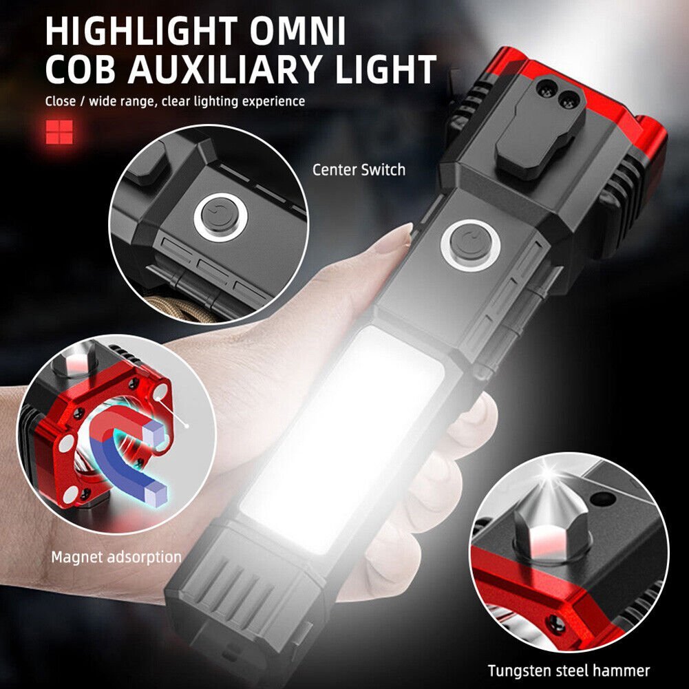 Avtoit | Super Bright Rechargeable LED Handheld Flashlight Portable Spotlight 4 Mode New