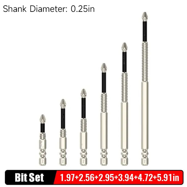 Avtoit | 6 Pieces Magnetic Screwdriver Bit Set – Precise, Durable, Versatile