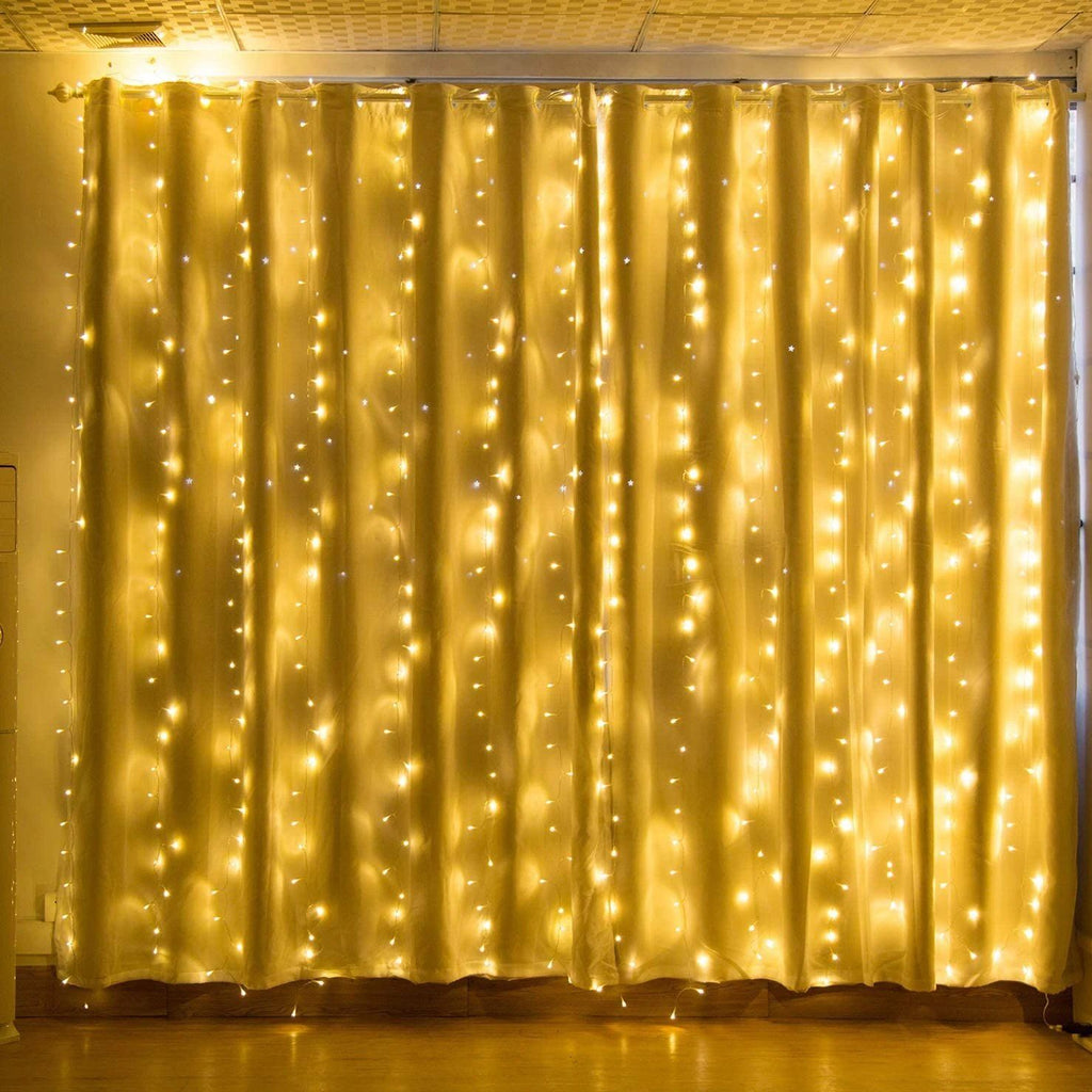 Avtoit | 600 LED 9.8 x 19.6 FT. LED curtain lights with 8 light modes and memory function