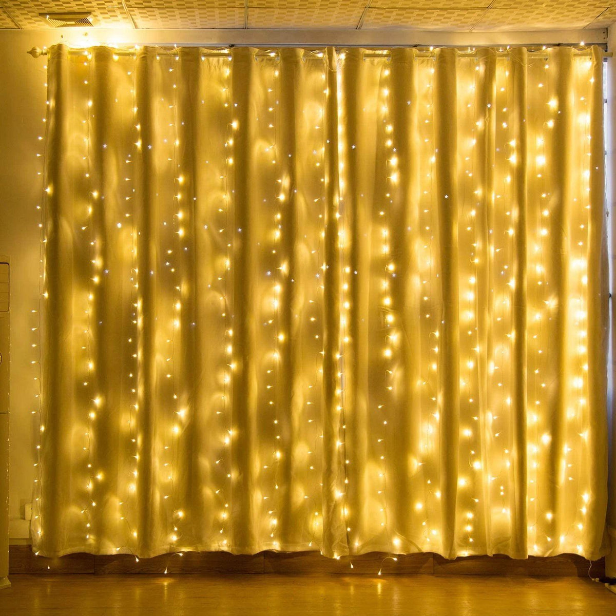 Avtoit | 600 LED 9.8 x 19.6 FT. LED curtain lights with 8 light modes and memory function