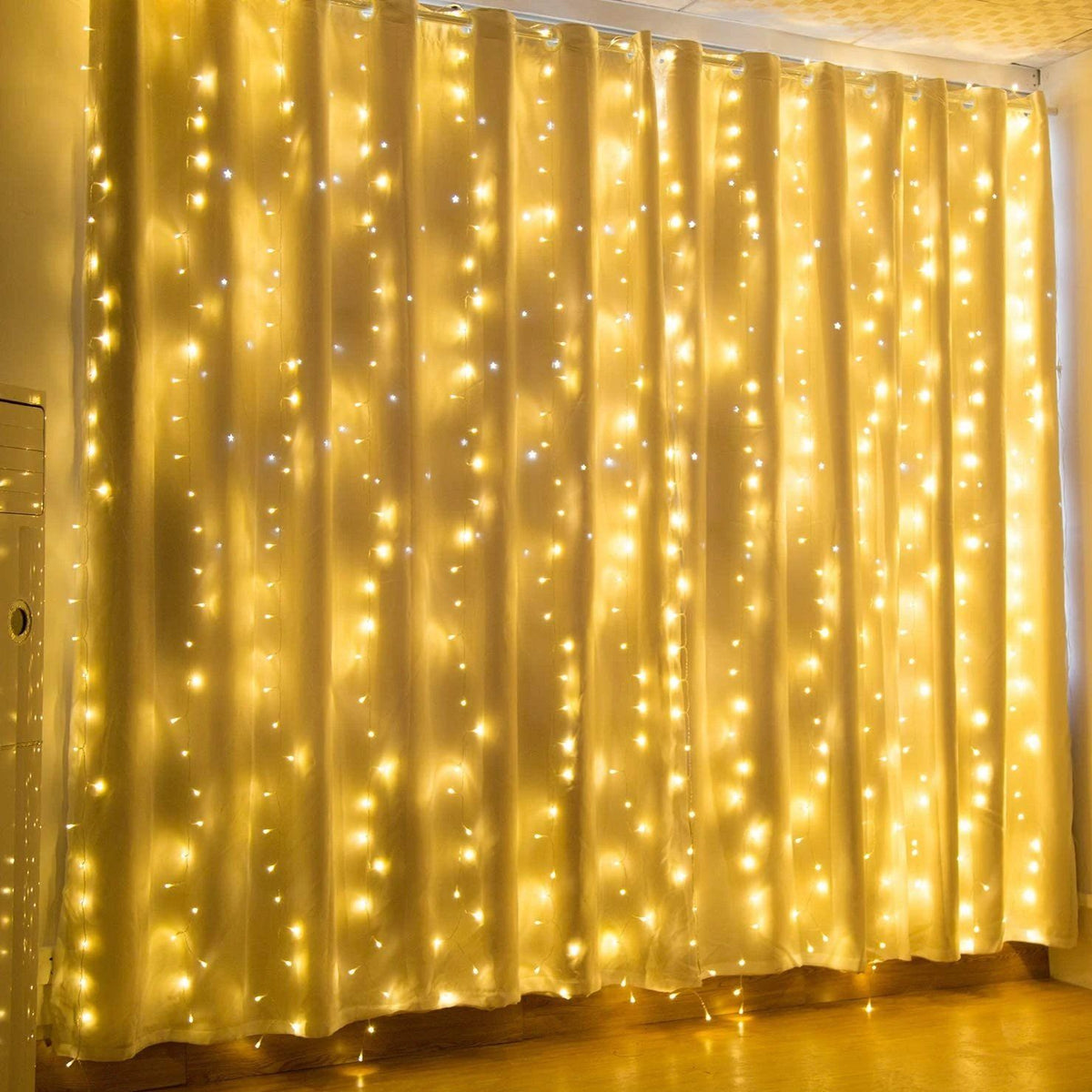 Avtoit | 600 LED 9.8 x 19.6 FT. LED curtain lights with 8 light modes and memory function