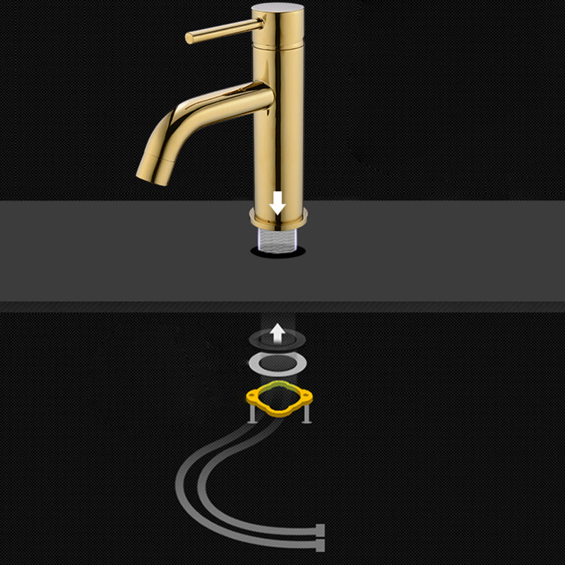 Avtoit | Modern 1-Hand Basin Faucet Gold Brushed Sink Faucet Brass