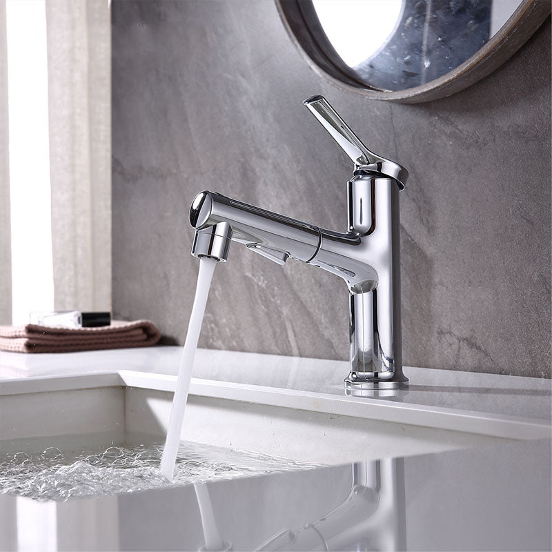 Avtoit | Contemporary Single Handle Faucet Retractable Sink Faucet with Lever Handle