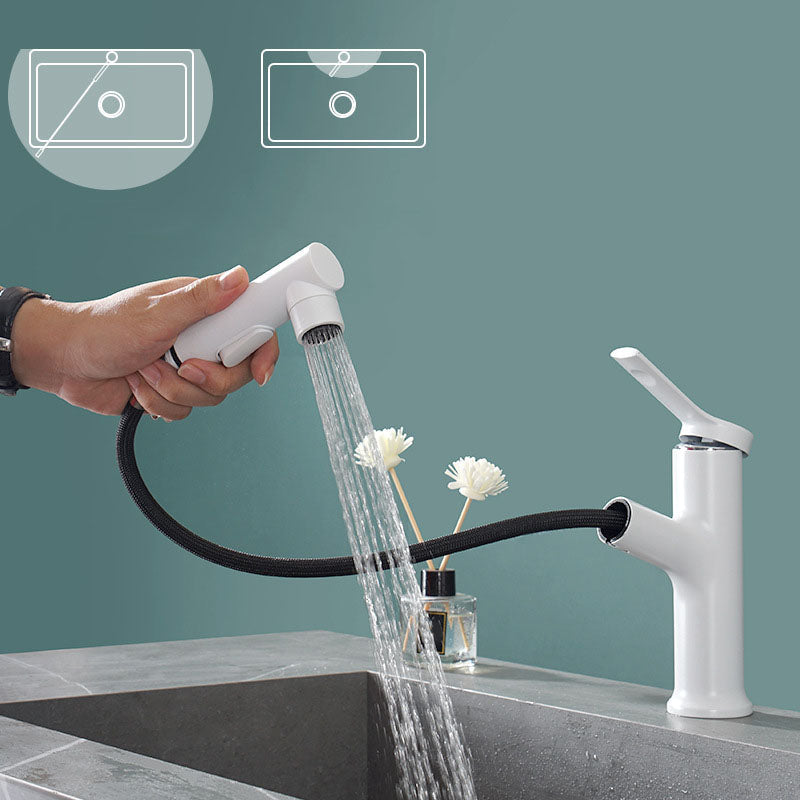 Avtoit | Contemporary Single Handle Faucet Retractable Sink Faucet with Lever Handle