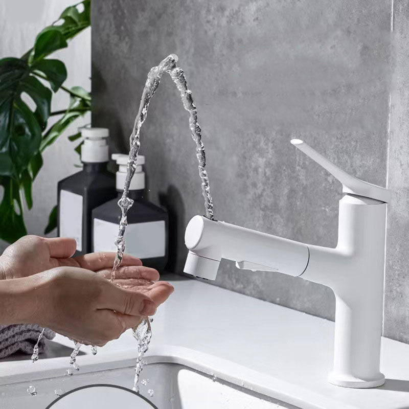 Avtoit | Contemporary Single Handle Faucet Retractable Sink Faucet with Lever Handle