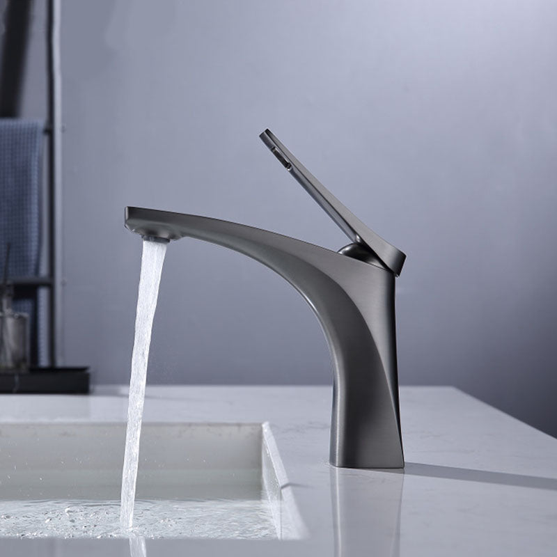 Avtoit | Modern Vessel Faucet Brass Lever Handles Low Arc with Water Hose Bathroom Vessel Faucet