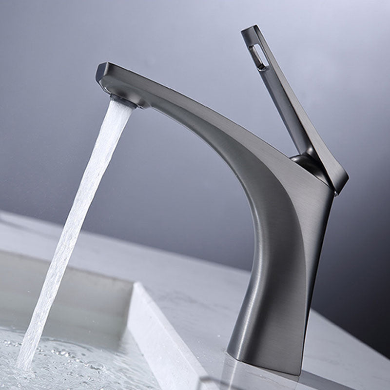 Avtoit | Modern Vessel Faucet Brass Lever Handles Low Arc with Water Hose Bathroom Vessel Faucet