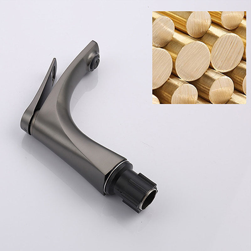 Avtoit | Modern Vessel Faucet Brass Lever Handles Low Arc with Water Hose Bathroom Vessel Faucet