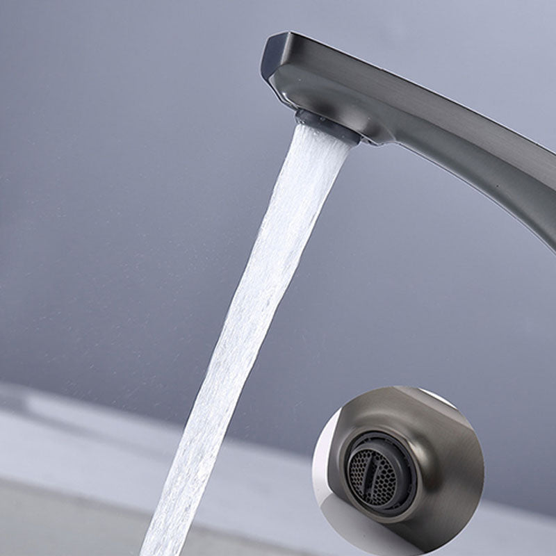 Avtoit | Modern Vessel Faucet Brass Lever Handles Low Arc with Water Hose Bathroom Vessel Faucet
