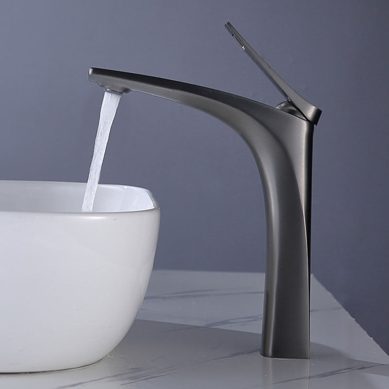 Avtoit | Modern Vessel Faucet Brass Lever Handles Low Arc with Water Hose Bathroom Vessel Faucet