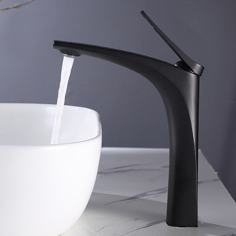 Avtoit | Modern Vessel Faucet Brass Lever Handles Low Arc with Water Hose Bathroom Vessel Faucet