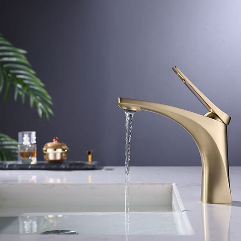 Avtoit | Modern Vessel Faucet Brass Lever Handles Low Arc with Water Hose Bathroom Vessel Faucet