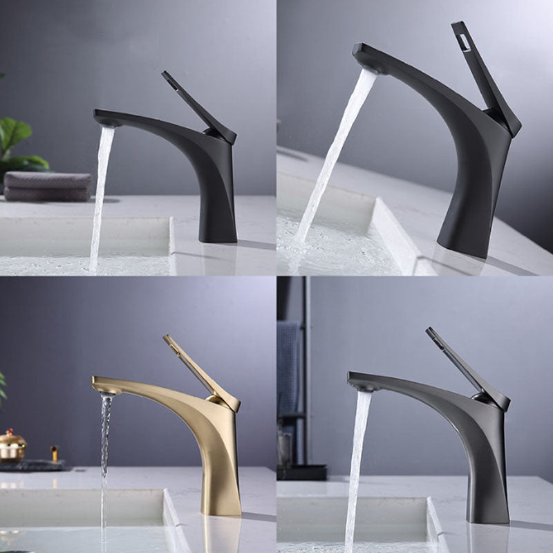 Avtoit | Modern Vessel Faucet Brass Lever Handles Low Arc with Water Hose Bathroom Vessel Faucet