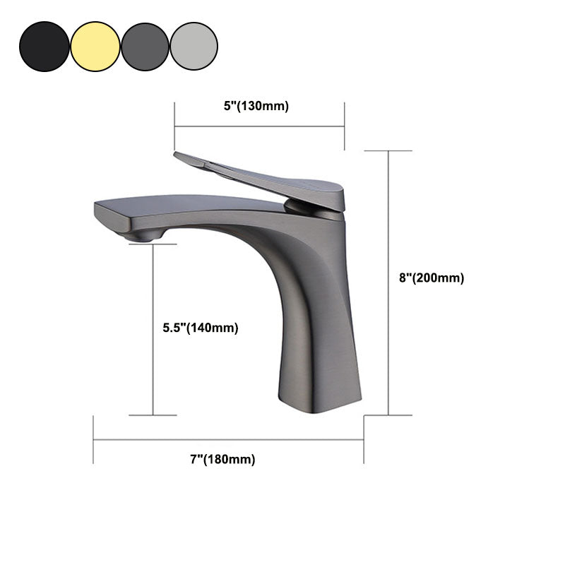 Avtoit | Modern Vessel Faucet Brass Lever Handles Low Arc with Water Hose Bathroom Vessel Faucet