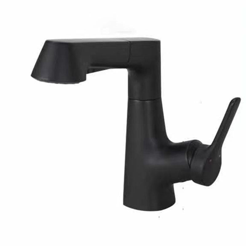 Avtoit | Modern Sink Faucet Lever Handle Copper Low Arc Pull-Out Sink Faucet