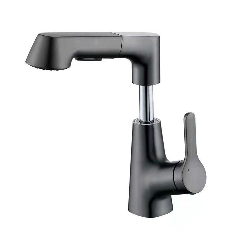Avtoit | Modern Sink Faucet Lever Handle Copper Low Arc Pull-Out Sink Faucet
