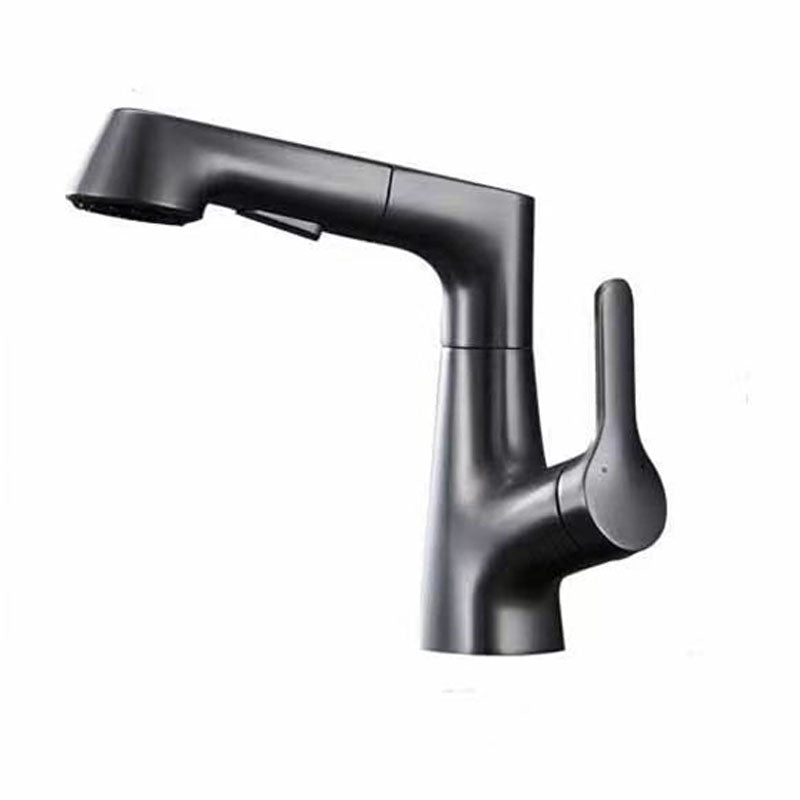 Avtoit | Modern Sink Faucet Lever Handle Copper Low Arc Pull-Out Sink Faucet
