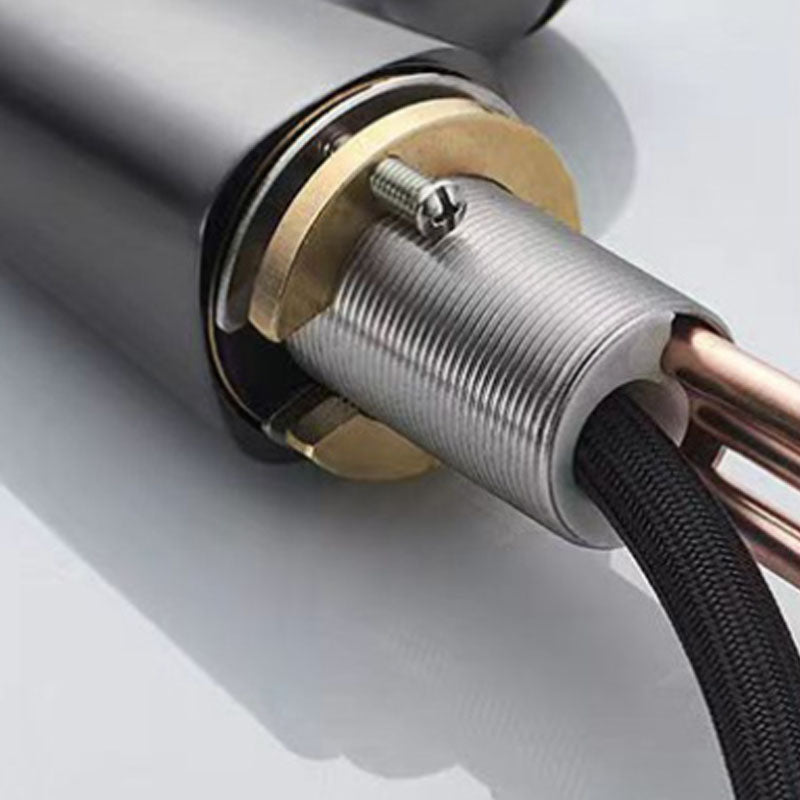 Avtoit | Modern Sink Faucet Lever Handle Copper Low Arc Pull-Out Sink Faucet