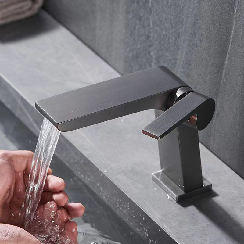 Avtoit | Modern vessel faucet brass lever waterfall spout sink faucet