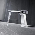Avtoit | Modern vessel faucet brass lever waterfall spout sink faucet