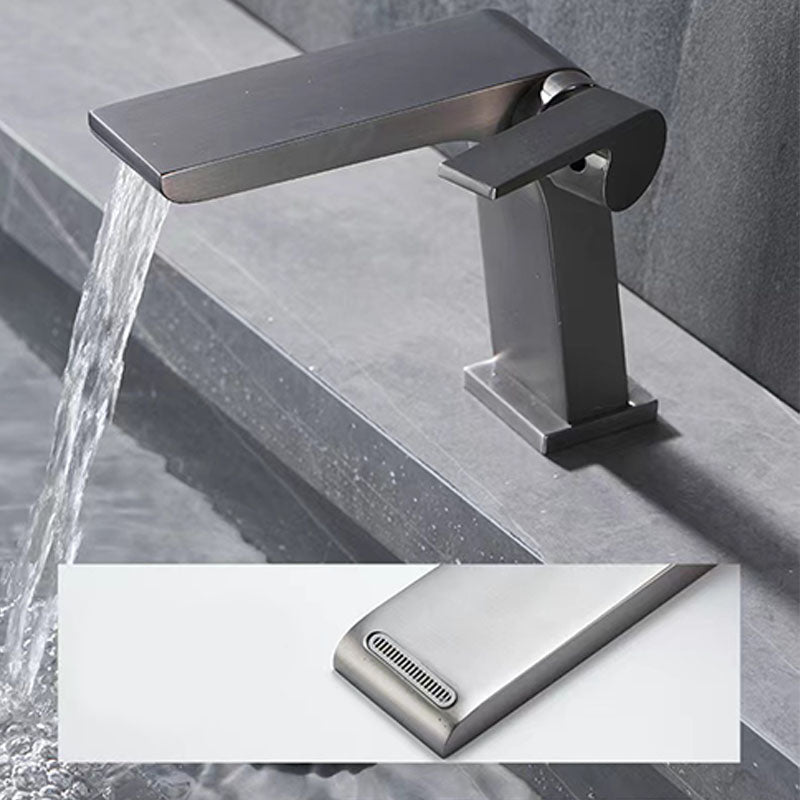 Avtoit | Modern vessel faucet brass lever waterfall spout sink faucet