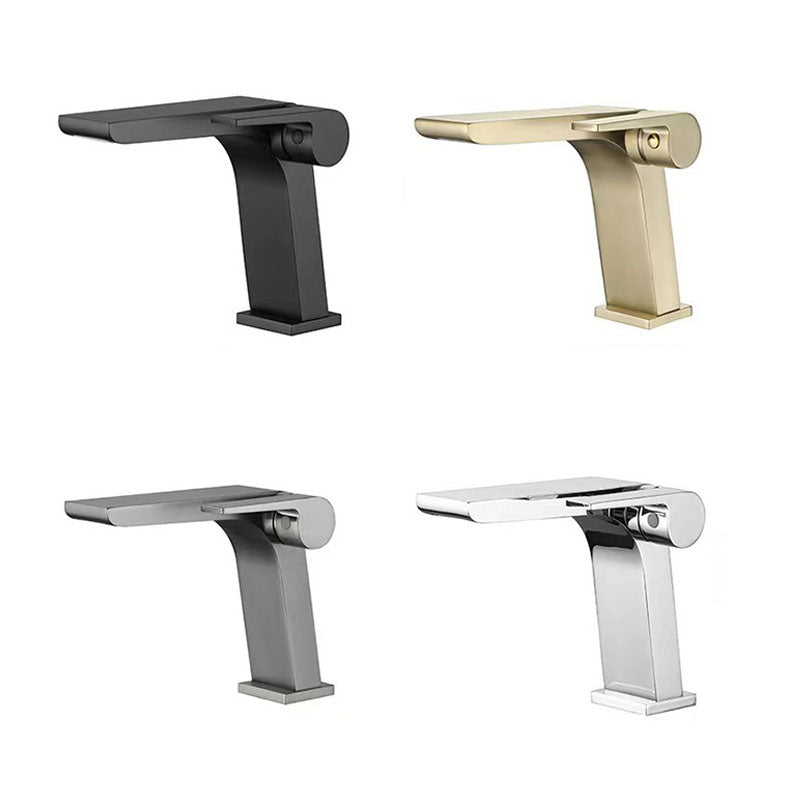 Avtoit | Modern vessel faucet brass lever waterfall spout sink faucet