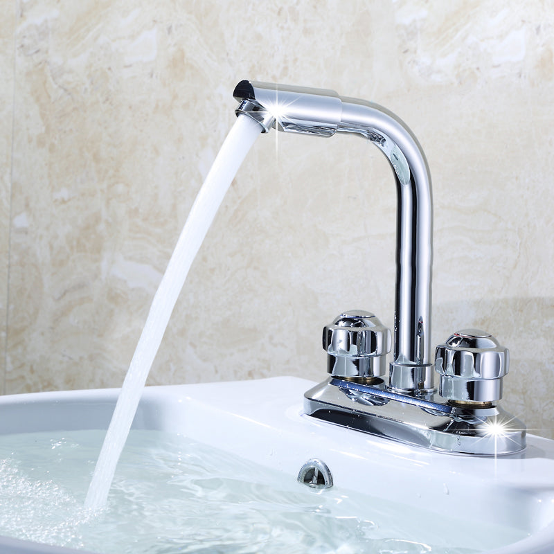 Avtoit | 2-Handle Brushed Nickel Widespread Faucet 2-Hole Centered Bathroom Sink Faucet with Brass