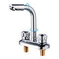 Avtoit | 2-Handle Brushed Nickel Widespread Faucet 2-Hole Centered Bathroom Sink Faucet with Brass
