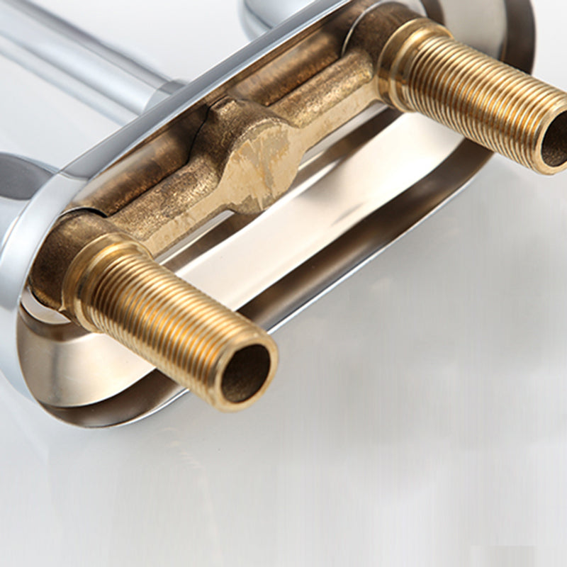 Avtoit | 2-Handle Brushed Nickel Widespread Faucet 2-Hole Centered Bathroom Sink Faucet with Brass
