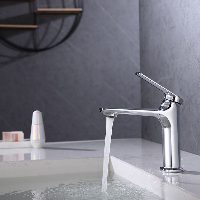 Avtoit | Modern faucet brass lever handles low arc sink bathroom faucet