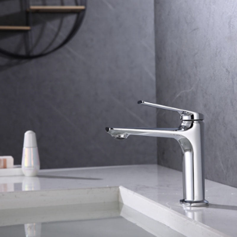 Avtoit | Modern faucet brass lever handles low arc sink bathroom faucet