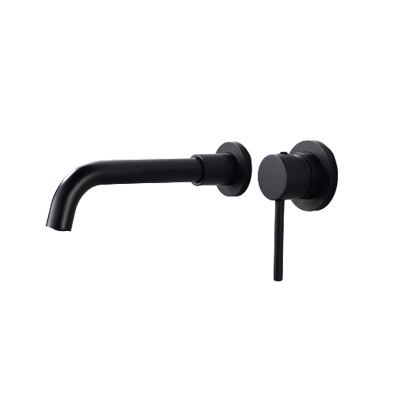 Avtoit | Round Single Handle Bathroom Faucet 2-Hole Wall Mounted Bathroom Faucet with Swivel Head