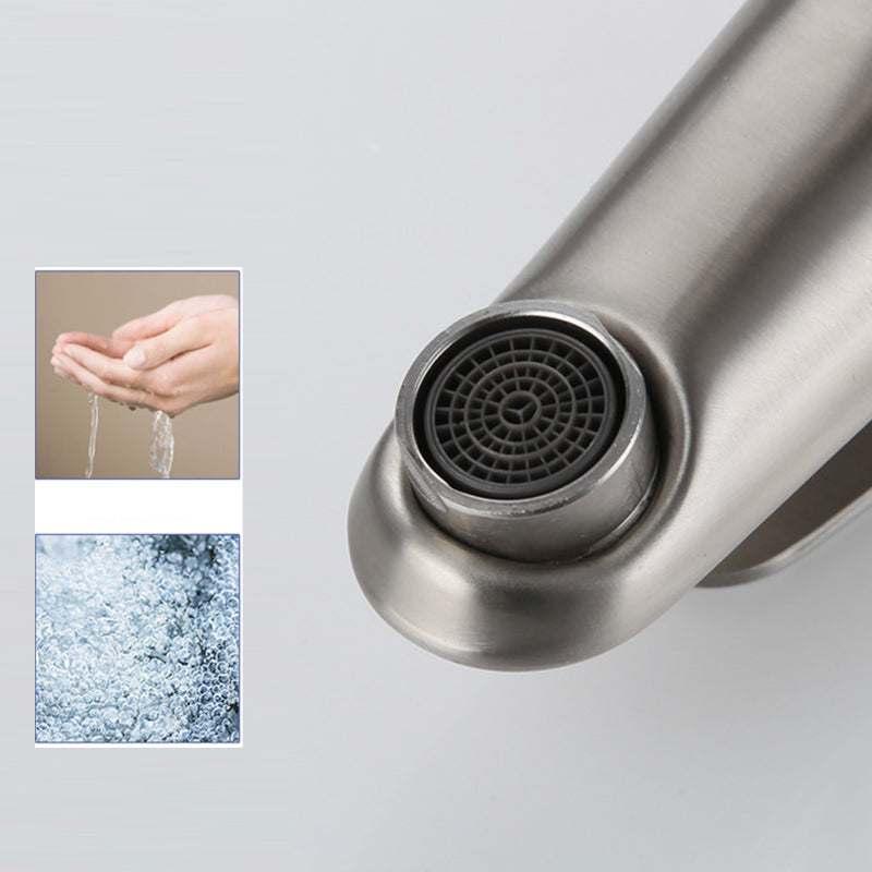 Avtoit | Round Single-Handle Bathroom Faucet Single Hole Sink Faucet in Chrome