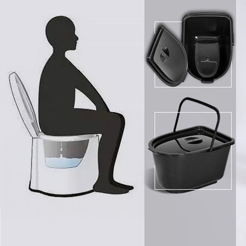 Avtoit | Contemporary Plastic Floor-Mounted Toilet Bowl with Seat for the Bathroom