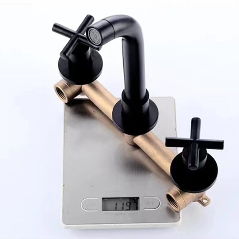 Avtoit | Modern 1- or 2-Handle Bathroom Sink Faucet Round Wall-Mounted Bathroom Faucet.