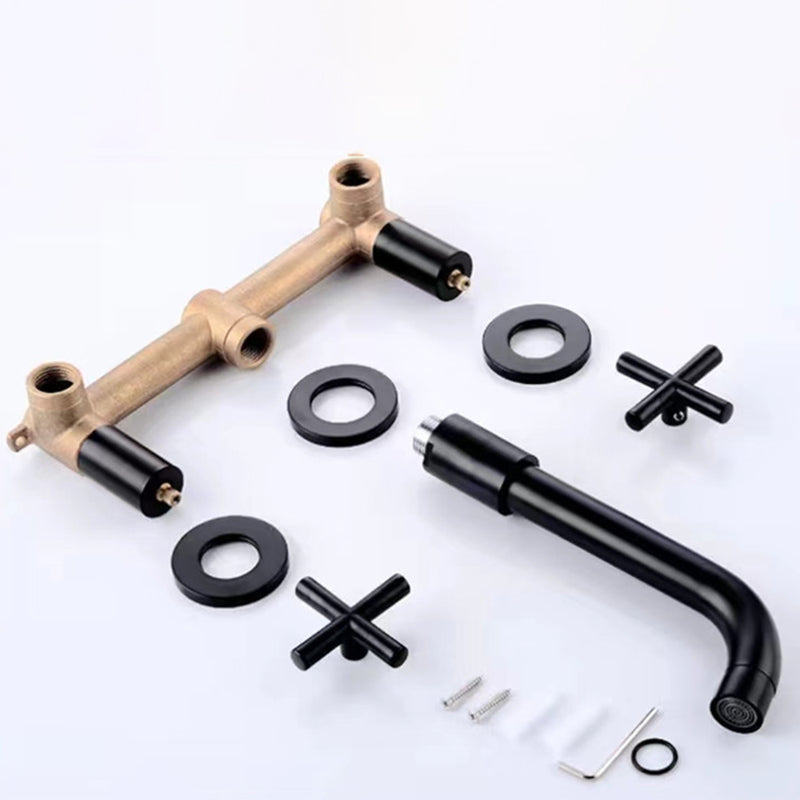 Avtoit | Modern 1- or 2-Handle Bathroom Sink Faucet Round Wall-Mounted Bathroom Faucet.