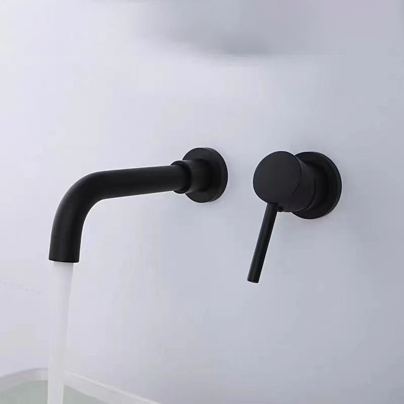 Avtoit | Modern 1- or 2-Handle Bathroom Sink Faucet Round Wall-Mounted Bathroom Faucet.