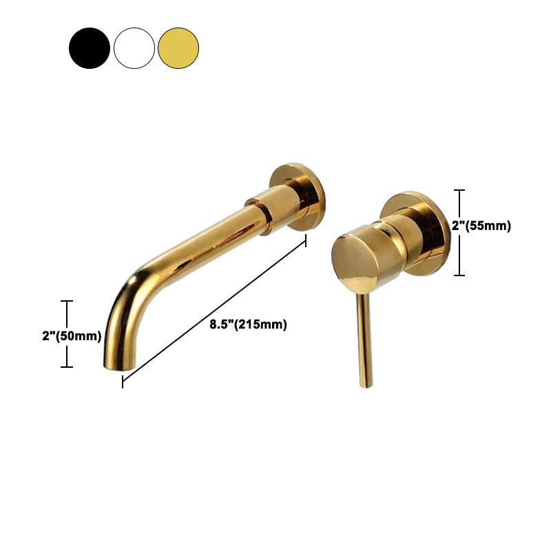 Avtoit | Modern 1- or 2-Handle Bathroom Sink Faucet Round Wall-Mounted Bathroom Faucet.