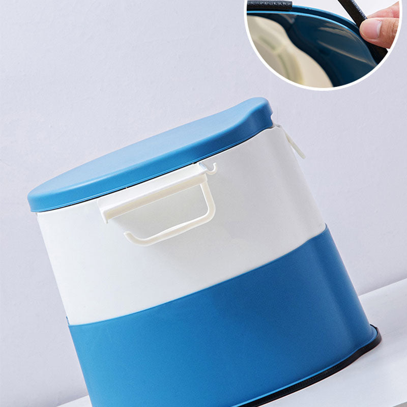 Avtoit | Modern Flush Toilet Plastic Round Floor Mounted Toilet Bowl for Bathroom