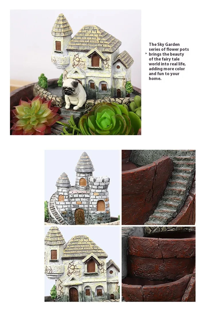 Avtoit | Succulent decorative flower pot for mini garden – Bonsai planting pot for micro landscape and garden