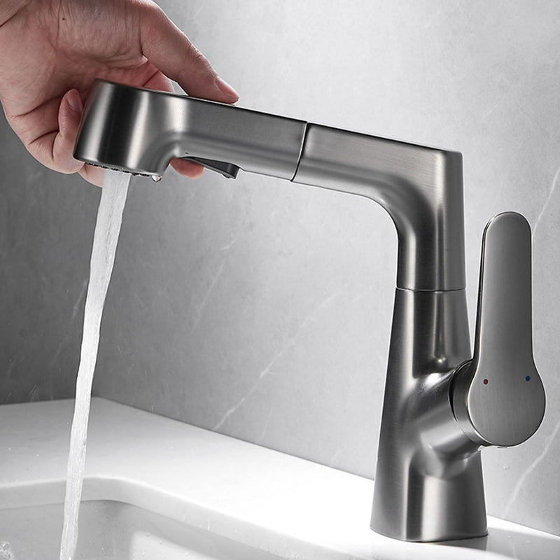 Avtoit | 1-Handle Brushed Nickel Widespread Faucet Single Hole Bathroom Vessel Faucet with Brass