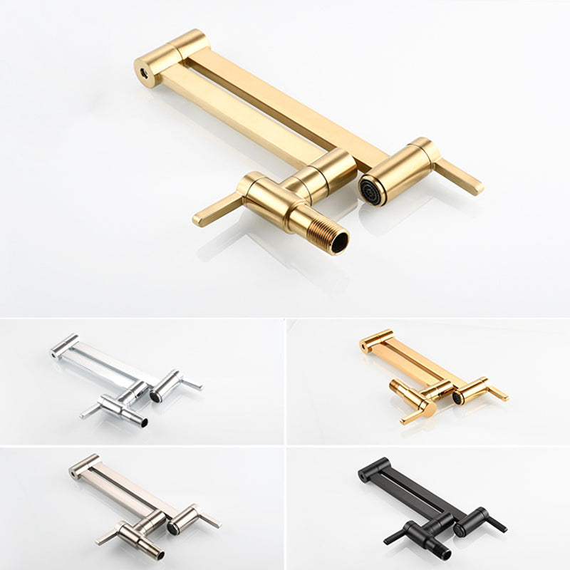 Avtoit | 1-handle brushed nickel widespread faucet 1 hole wall-mounted bathroom faucet with brass