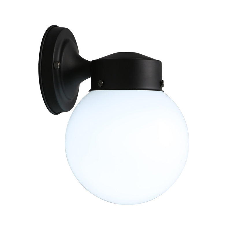 Avtoit | Globe Wall Lamp Vintage 1 Light Mini Wall Fixture with White/Clear Glass Shade for Bathroom