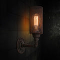 Avtoit | Metallic Cylinder Wall Lighting with Mesh Pattern Vintage Stylish 1 Light Restaurant Wall Mount Light in Black