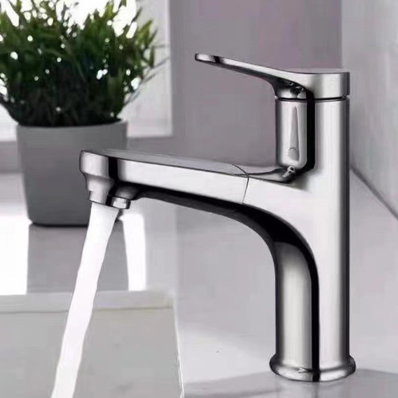 Avtoit | Modern Style Sink Faucet Single Handle Low Arc Pull Out Copper Sink Faucet