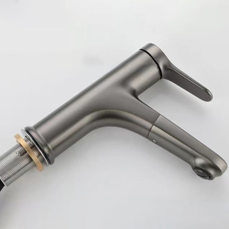 Avtoit | Modern Style Sink Faucet Single Handle Low Arc Pull Out Copper Sink Faucet