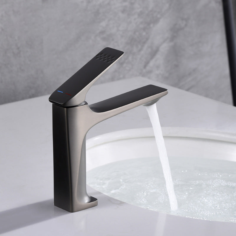 Avtoit | Modern Bathroom Faucet Brass Deep Curve Lever Handle with Faucet Hose