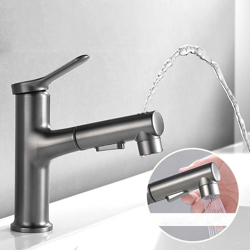 Avtoit | Pull-out simple bathroom sink tap 1 hole single lever faucet