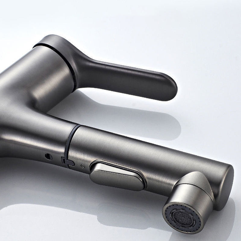 Avtoit | Pull-out simple bathroom sink tap 1 hole single lever faucet